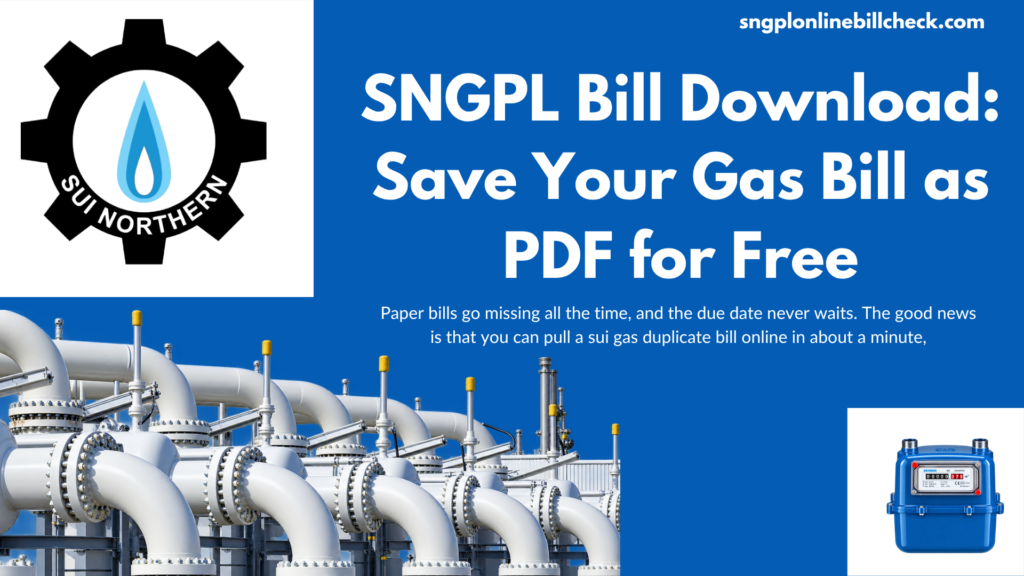 SNGPL Bill Download