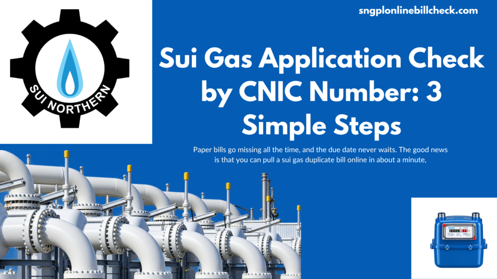 Sui Gas Application Check by CNIC Number