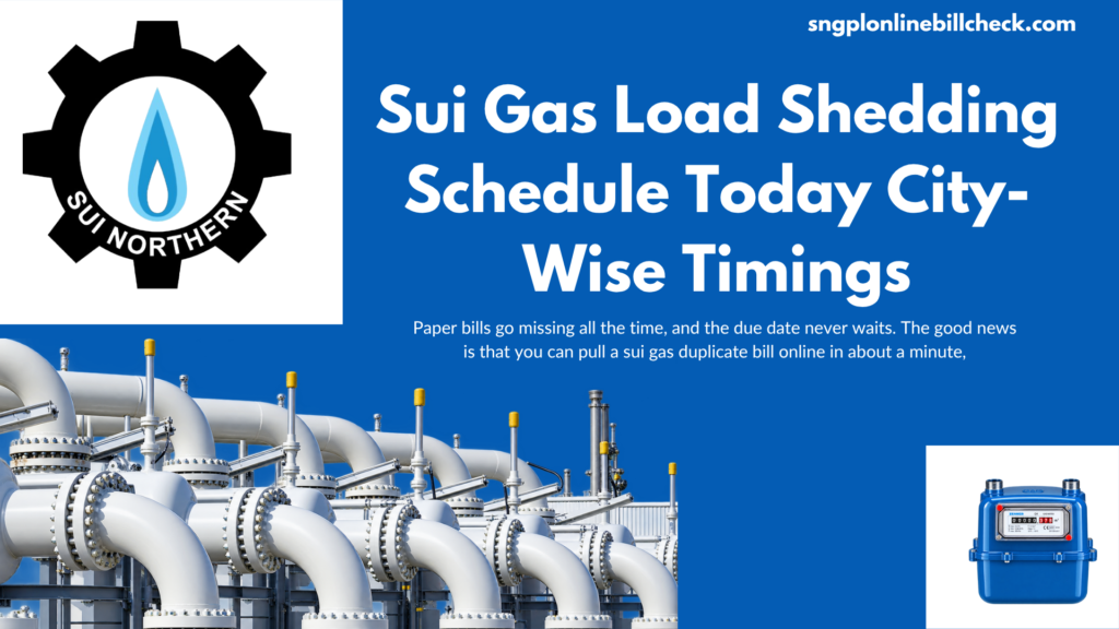 Sui Gas Load Shedding Schedule Today